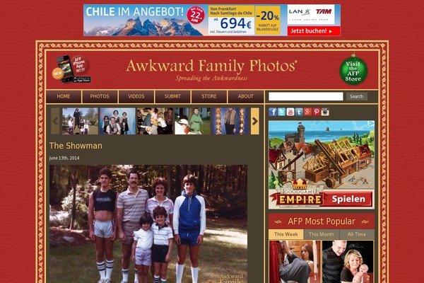 Social Profiles Widget website example screenshot