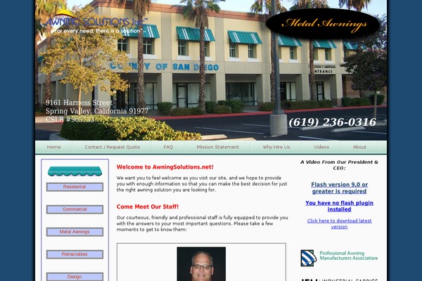 awningsolutions.net site used Awningsolutions