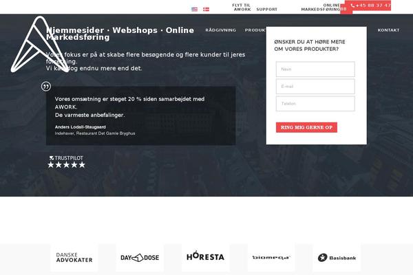 awork.dk site used Awork-webbureau