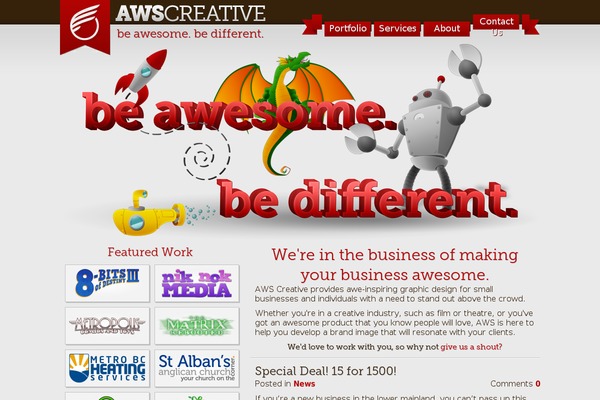 awscreative.com site used Be-awesome