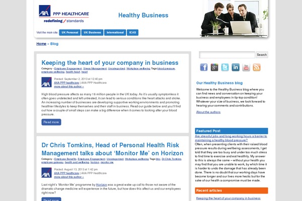 axappphealthcarebusinessblog.co.uk site used Axa