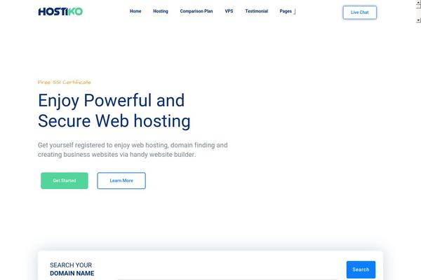 Site using Hostiko-domain-checker plugin