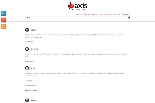 Axis theme site design template sample