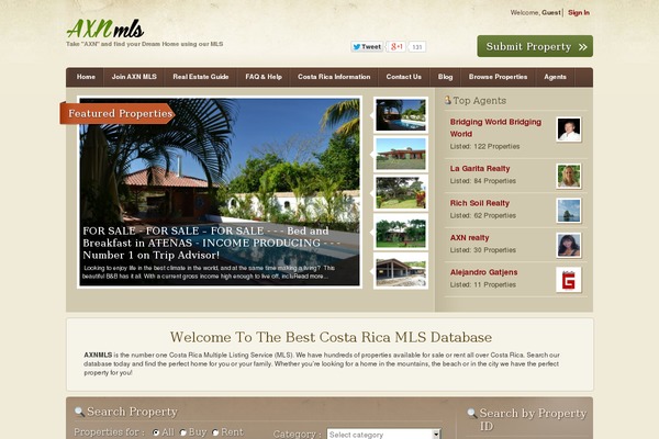 RealEstate theme site design template sample