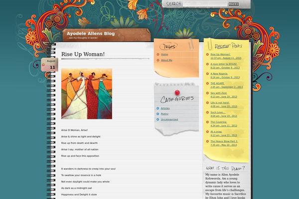 Wp-theme-notepad-chaos theme site design template sample