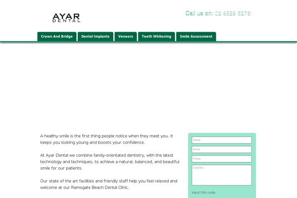 ayardental.com.au site used Ayar-dental