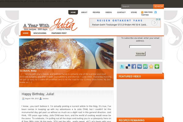 ayearwithjulia.com site used Irecipes