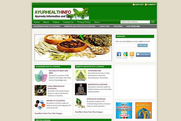 ayurhealth.info site used Green