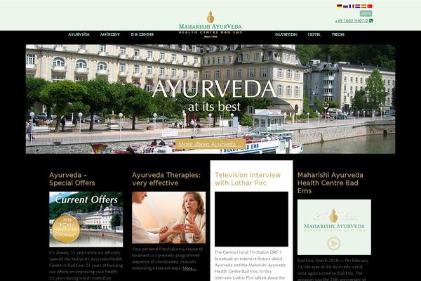 Ayurveda theme site design template sample