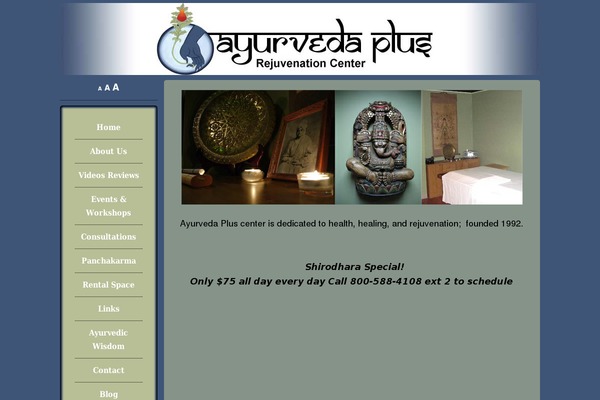 ayurvedaplus.com site used Ayurveda