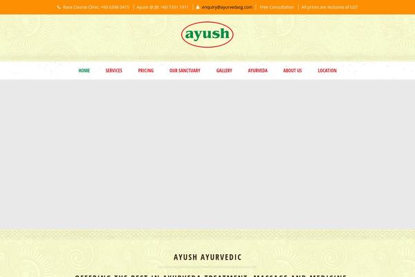 ayurvedasg.com site used Ayush