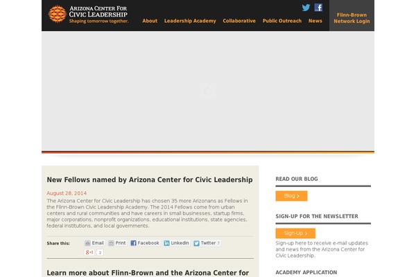 azcivicleadership.org site used Azccl-wp
