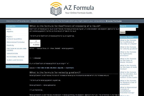 azformula.com site used Azforumla
