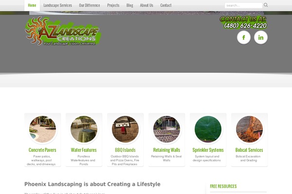 azlandscapecreations.com site used Azlandscapecreation