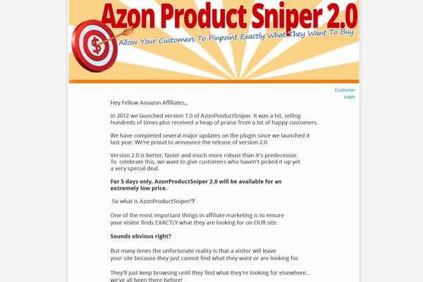 azonproductsniper.com site used Wso-launch-theme