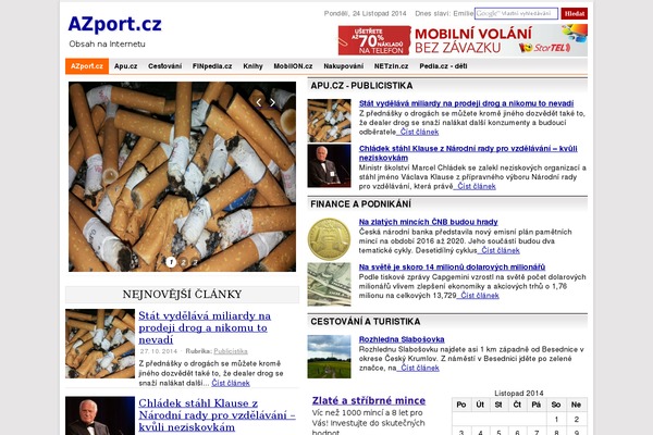 azport.cz site used Azport