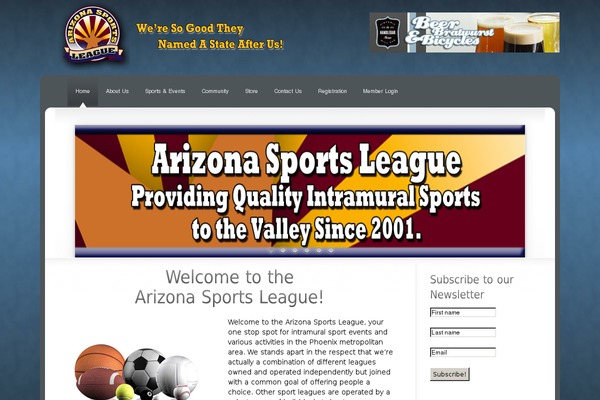 azsportsleague.com site used Az-sports-league-child
