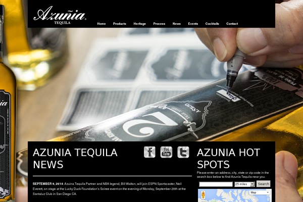 azuniatequila.com site used Azuniatequila