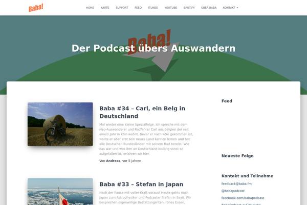 Site using Podlove Podcast Publisher plugin