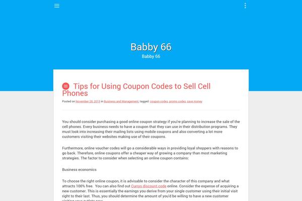 babby66.com site used Wpapp-ninja