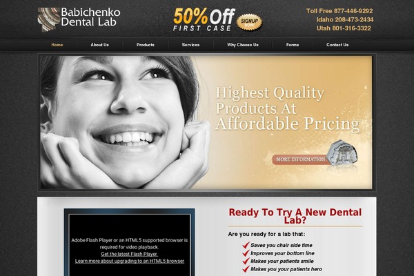 babichenko.com site used Babichenko_dental_lab
