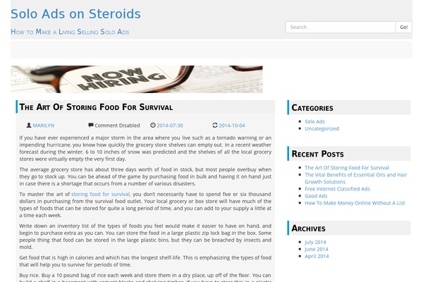 WordPress website example screenshot