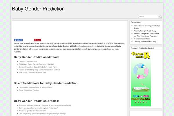 babygenderprediction.com site used Suffusion