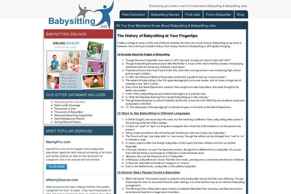 babysitting.net site used Babysitting
