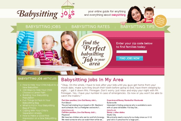 babysittingjobs.com site used Babysitting-jobs