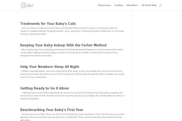 Divi theme site design template sample