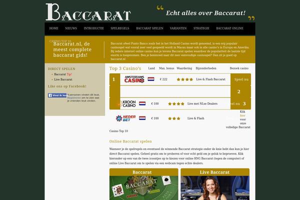 baccarat.nl site used Gokken-theme