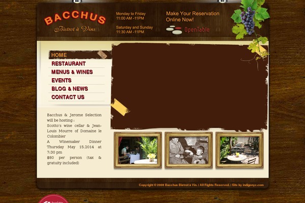 bacchusbistro.com site used Bacchus