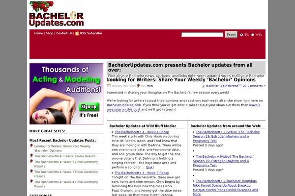 bachelorupdates.com site used 2_column