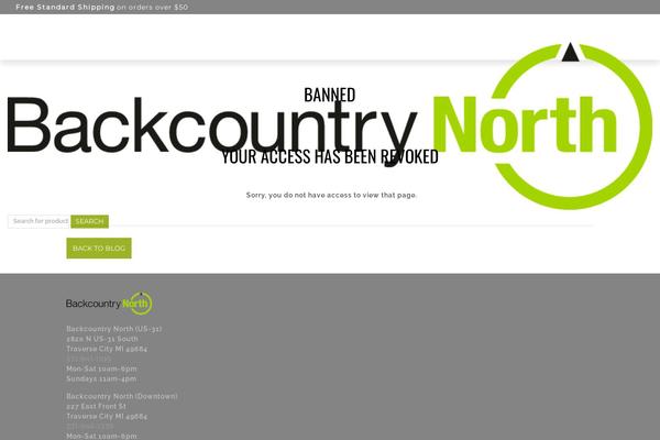 backcountrynorth.com site used Woothemetimestore2-child