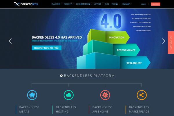 backendless.com site used Backendless