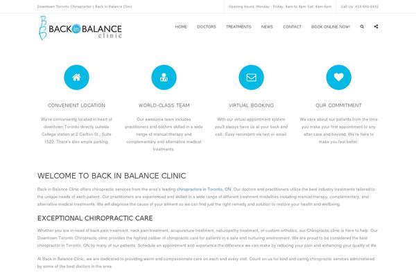 backinbalanceclinic.com site used Backinbalance