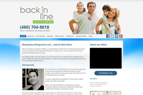 backinlinespine.com site used Chiropractic