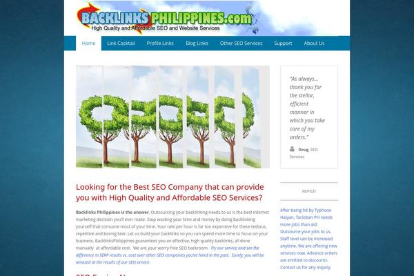 WordPress website example screenshot