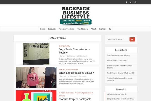 backpackbusinesslifestyle.com site used OptimizePress theme