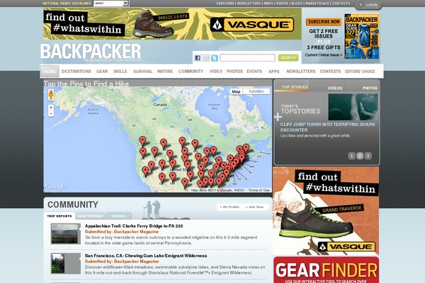 backpacker.com site used Backpacker-child