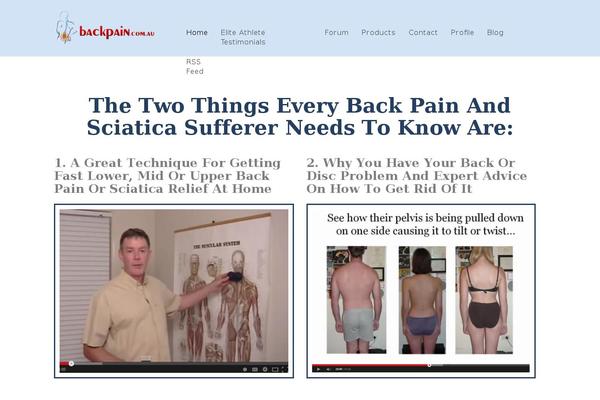 backpain.com.au site used Seodesign