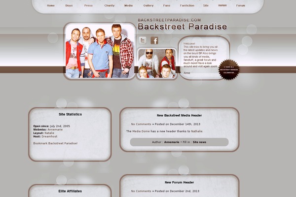 backstreetparadise.com site used Bsb4