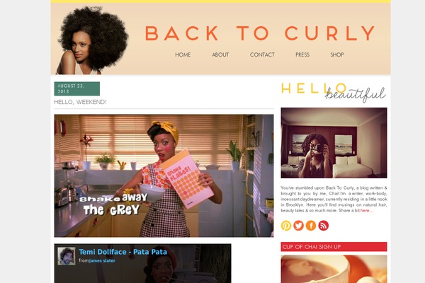 backtocurly.com site used Back-to-curly