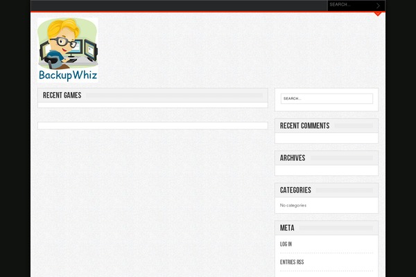 backupwhiz.com site used Gameleon_theme