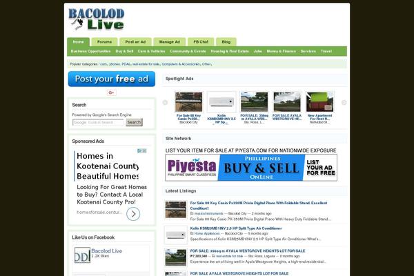 bacolodlive.com site used Wpclassifieds