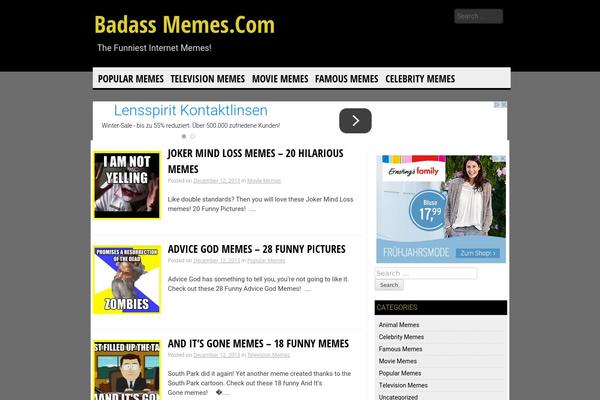 badassmemes.com site used Tellypress
