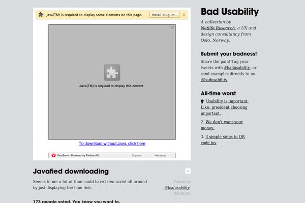 badusability.com site used Badusability