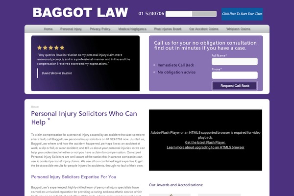 baggotlaw.com site used Tiensolicitor