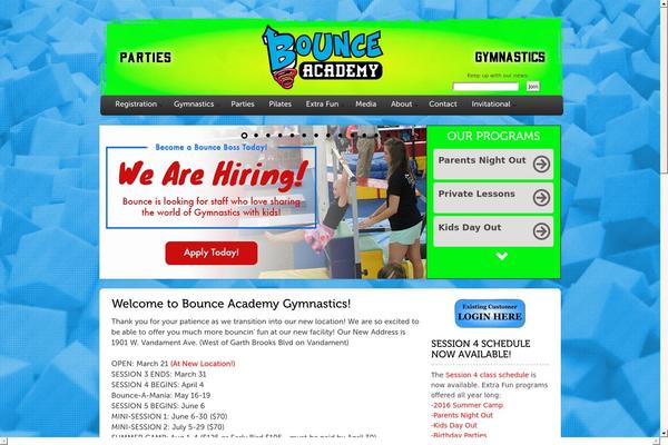 Bounce theme site design template sample