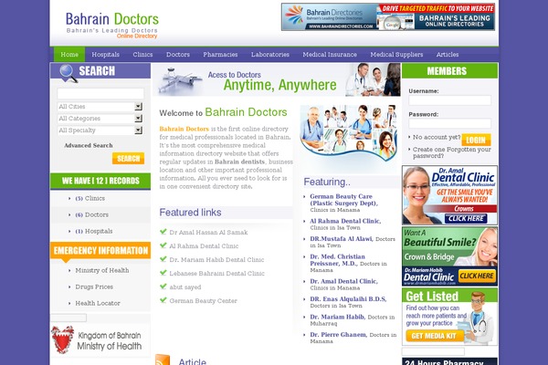 bahraindoctors.com site used Doctors
